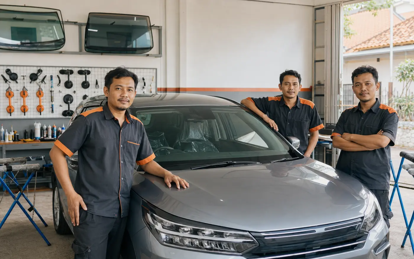 Workshop pemasangan kaca mobil di Batuceper