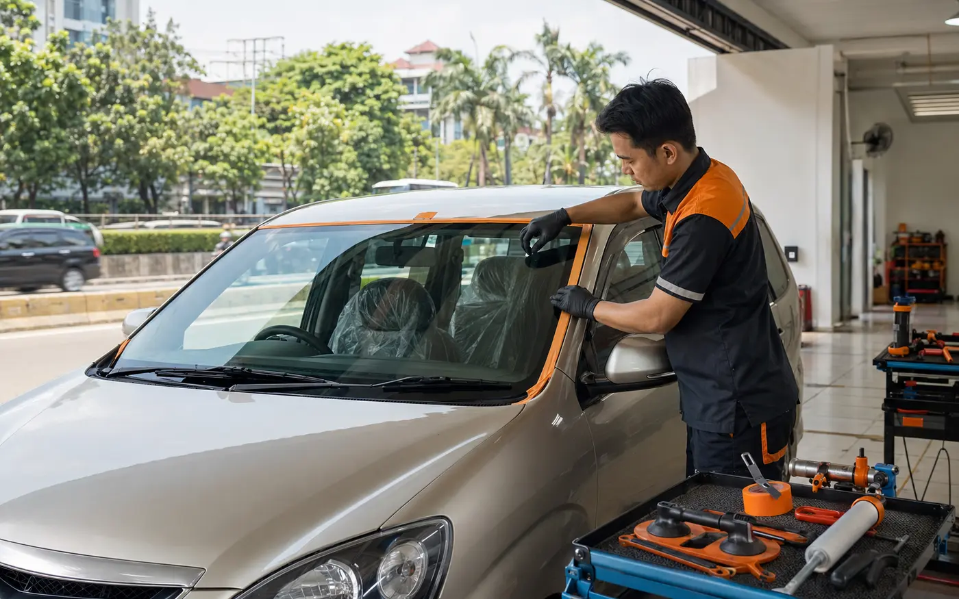 Layanan pemasangan kaca mobil di Kota Tangerang